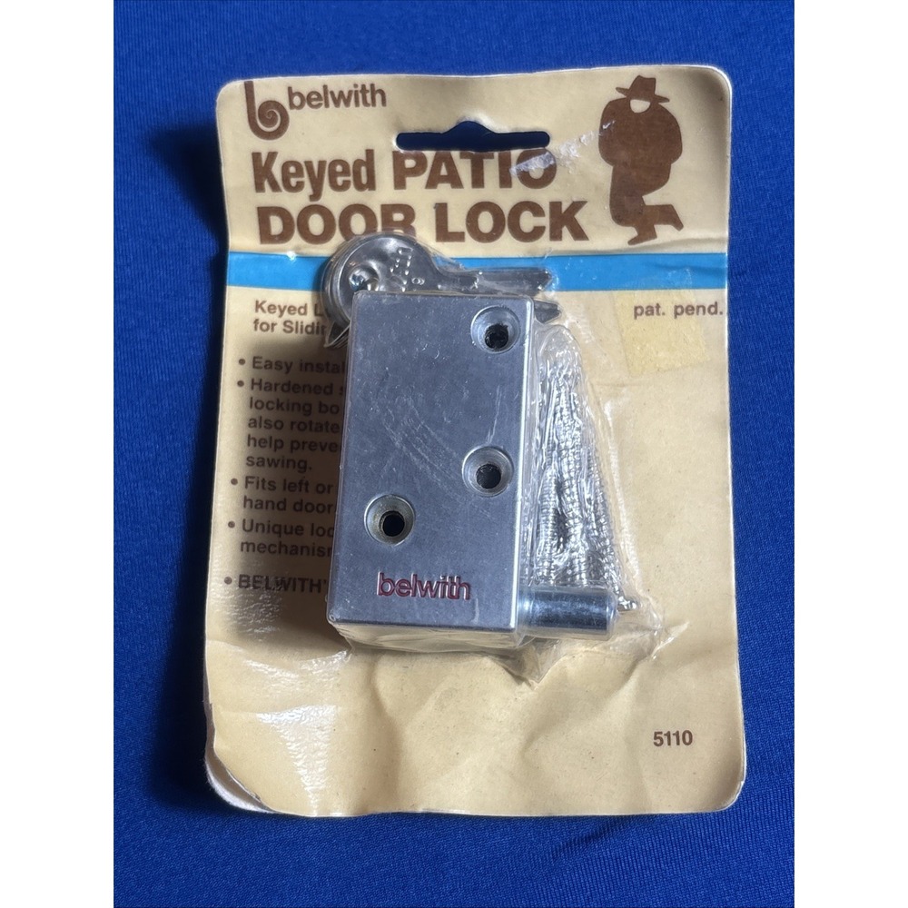 Belwith Keyed Patio Door Lock #5110 Vintage 1984, NEW & SEALED,